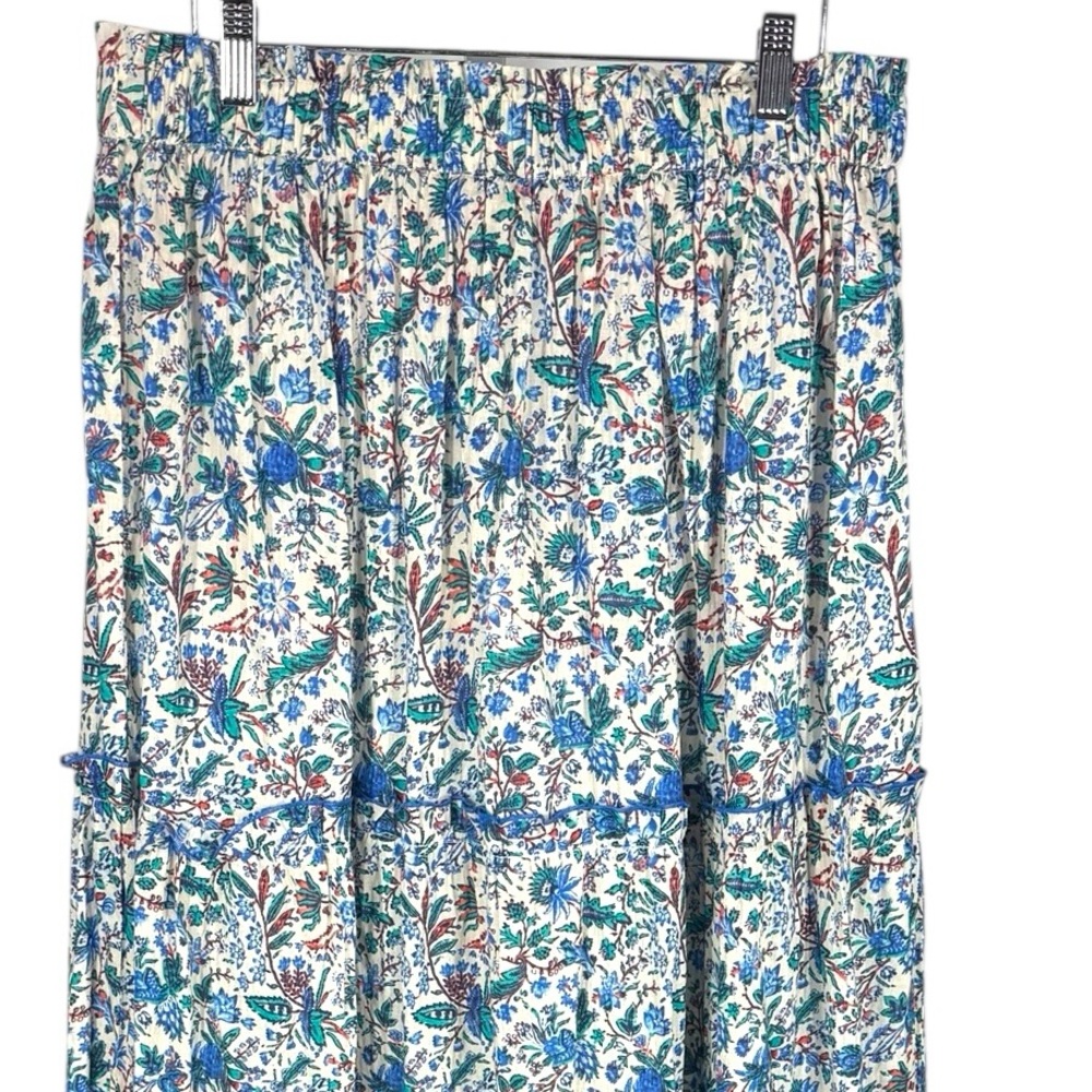 Tuckernuck Blue Distressed Chintz Prado Skirt NWT XXL Tiered Maxi - Picture 3 of 9